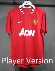 (S-3XL) Retro Player Version 11-12 Manchester United Home Red Thailand Soccer Jersey-4563