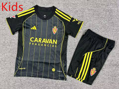 25-26 Real Zaragoza Away Black Kids/Youth Soccer Uniform-7809