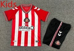 2025-2026 Sunderland AFC Home Red&WhiteKids/Youth Soccer Uniform-7809