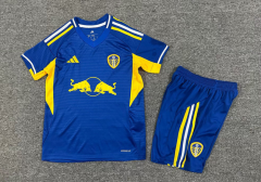 2025-26 Leeds United Away Blue Kids/Youth Soccer Uniform
