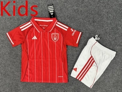 25-26 Nottingham Forest Home Red Kid/Youth Soccer Uniform-6748