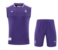 2025-2026 Real Madrid Purple Vest Soccer Uniform-418