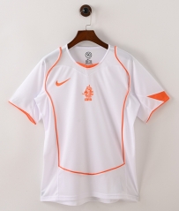 Retro Version 2004 Netherlands Away White Thailand Soccer Jersey AAA-7189