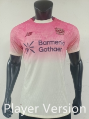 Player version 2025-26  Bayer 04 Leverkusen Away White&Pink Thailand Soccer Jersey AAA-888