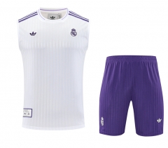 2025-2026 Real Madrid White&Purple  Vest Soccer Uniform-418