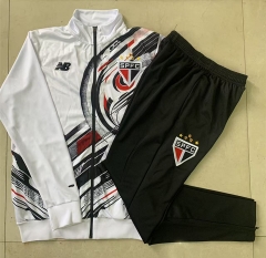 25-26 Sao Paulo White inkjet Thailand Soccer Jacket Uniform-815