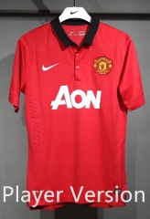 (S-3XL) Retro Player Version 13-14 Manchester United Home Red Thailand Soccer Jersey-4563