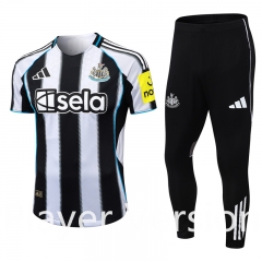 Player Version 25-26 Newcastle United Black&White Short-Sleeve Thailand Soccer Tracksuit-9926
