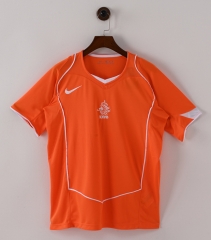 Retro Version 2004 Netherlands Home Orange Thailand Soccer Jersey AAA-7189