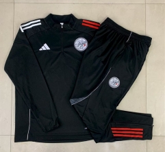 25-26 Ajax Black Thailand Soccer Tracksuit-815