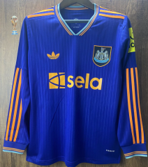 2025-26 Newcastle United Away Blue Thailand LS Soccer Jeesey AAA