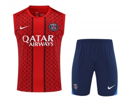 25-26 Paris SG Red Thailand Training Soccer Vest Uniform-418