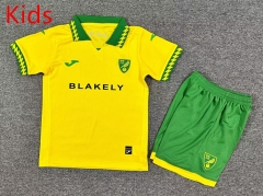 2025-26 Norwich City  Home Yellow Kids/Youth Soccer Uniform-7809