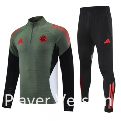 Player version 2025-26 Bayern München Green Thailand Soccer Tracksuit-4627