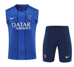 25-26 Paris SG Blue Thailand Soccer Vest Uniform-418