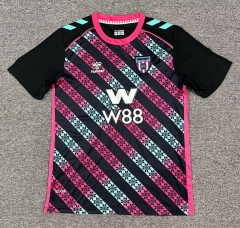 (S-4XL) 25-26 Sunderland AFC Goalkeeper Black&Pink Thailand Soccer Jersey AAA-512
