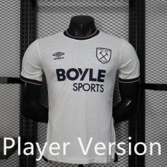 Player Version 25-26 West Ham United Away White Thailand Soccer Jersey AAA-888