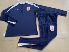 25-26 Uruguay Royal Blue Thailand Soccer Tracksuit-411