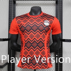 Player Version 2025-26 Egypt Red&Black Thailand Soccer Jersey AAA-888