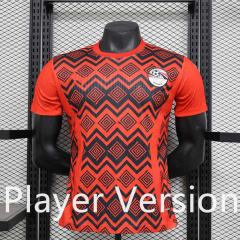 Player Version 2025-26 Egypt Red&Black Thailand Soccer Jersey AAA-888