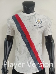 Player Version 2025-26 Manchester City Away White Thailand Soccer Jersey AAA-888