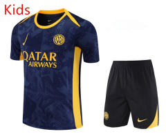 25-26 Inter Milan Royal Blue Kids/Youth Soccer Uniform-418