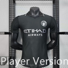 Player Version 2025-26 Manchester City Black Thailand Soccer Jersey AAA-888