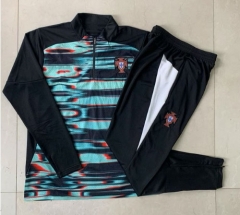 2025-26 Portugal Black&Green Thailand Soccer Tracksuit-815