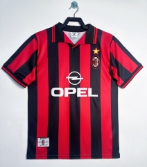 Retro Version 97-98 AC Milan Home Red& Black Thailand Soccer Jersey AAA-811