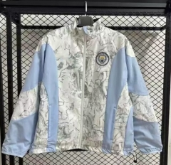 (s-3xl)2025-26 Manchester City White Blue Trench Coats -GB