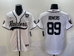 NFL  3rd Generation Joint Edition Las Vegas Raiders White#89 Jersey(Logo 5)-0840
