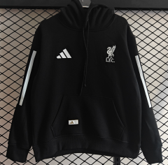 2025-26 Liverpool Black Thailand Soccer Tracksuit With Hat-LH