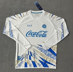 (S-4XL)25-26 Napoli White LS Thailand Soccer Jersey AAA-1876