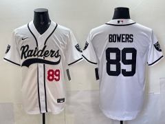 NFL  3rd Generation Joint Edition Las Vegas Raiders White#89 Jersey(Logo 1)-0840
