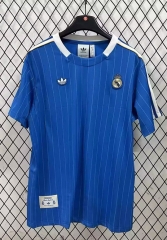 (S-4XL)25-26 Retro Version Real Madrid Blue Thailand Soccer Jersey-7209