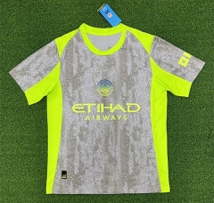 (S-4XL) 2025-2026 Manchester City 2nd Away Green& Gray Thailand Soccer Jersey AAA-403