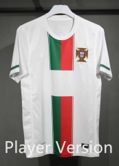 (S-3XL) Player Version 2010  Portugal Away White Thailand Soccer Jersey AAA-4563