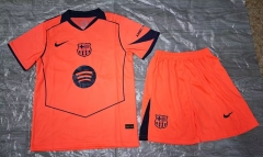 2025-2026 Barcelona 2nd Away Orange Soccer Uniform-718