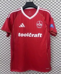 (S-4XL) 2025-2026 FC Nürnberg 2nd Away Red Thailand Soccer Jersey AAA-2044