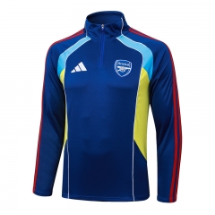 2025-2026 Retro Version Arsenal Color Blue Thailand Soccer Tracksuit Top-815