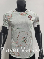 Player Version 2025-26 Portugal Away White Thailand Soccer Jersey AAA-SJ