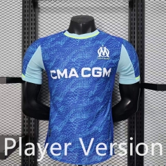 Player Version 2025-26 Olympique de Marseille 2nd Away Blue Thailand Sccer Jersey AAA-888