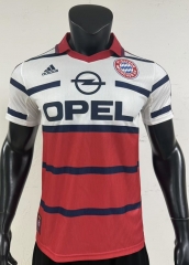 Retro version 98-00 Bayern München Away Red&White Thailand Soccer Jersey AAA-3685