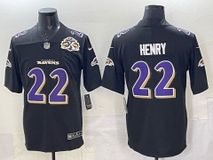 NFL Fashion Baltimore Ravens Black#22 Jersey(Logo3)-0840