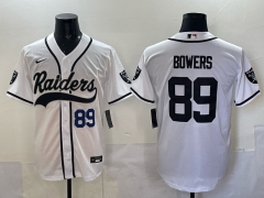 NFL  3rd Generation Joint Edition Las Vegas Raiders White#89 Jersey(Logo 3)-0840
