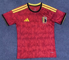 2025-26 Belgium Home Red Thailand Soccer Jersey AAA