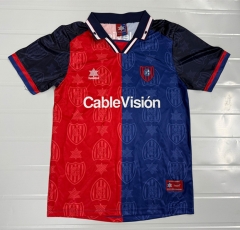 Retro Version 99-00 San Lorenzo Home Red&Blue Thailand Soccer Jersey AAA-503