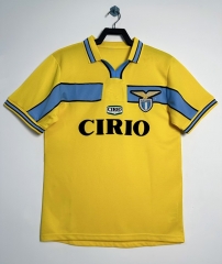 Retro Version 98-99 Lazio 2nd Away Yellow Thailand Soccer Jersey AAA-811