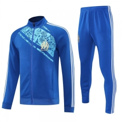 Retro version   Olympique de Marseille Royal Blue Jacket Uniform-4627