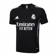 25-26 Real Madrid Black Short-sleeved Thailand Soccer Tracksuit jersey -815